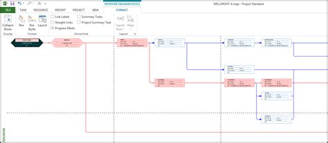 how to draw network diagram in ms project