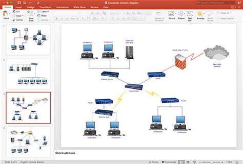 how to draw network diagram in powerpoint