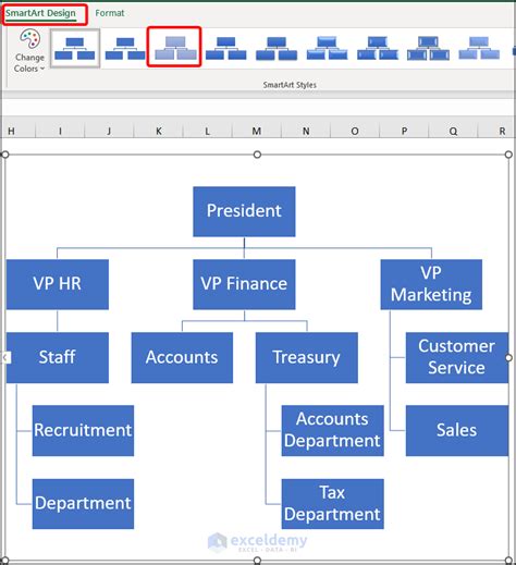 how to draw org chart in excel