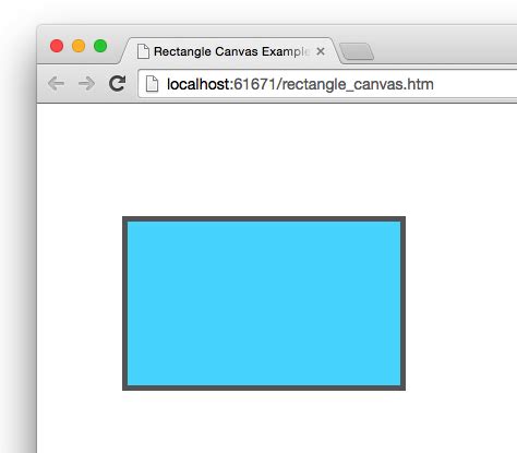 how to draw rectangle in html canvas