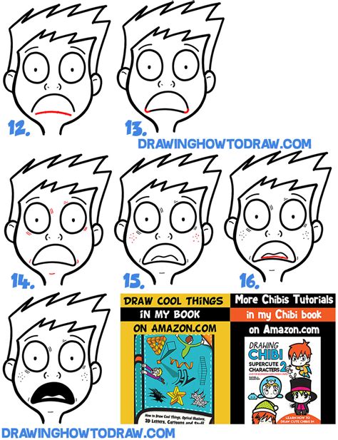 how to draw scared expression