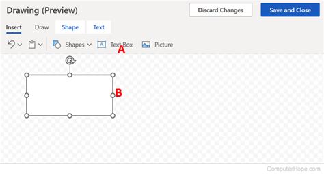 how to draw text box in word online