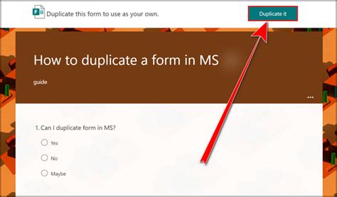 how to duplicate form in microsoft forms