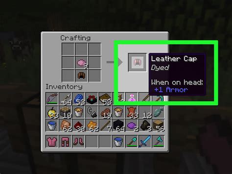 how to dye armour in minecraft java
