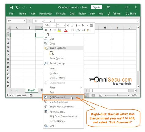 how to edit a cell comment in excel