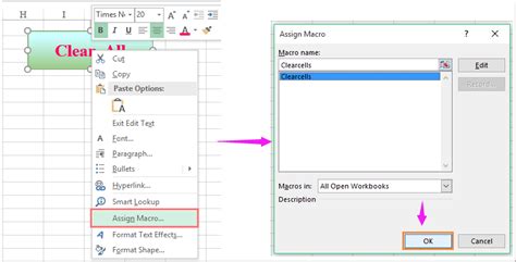 how to edit a clear button in excel