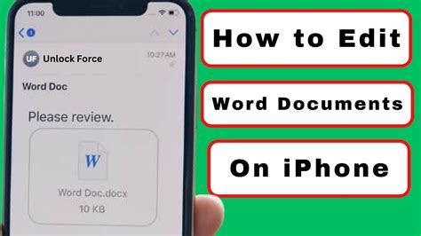 how to edit a downloaded word document on iphone