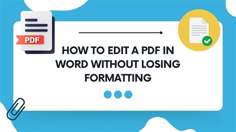 how to edit a pdf in word without losing formatting