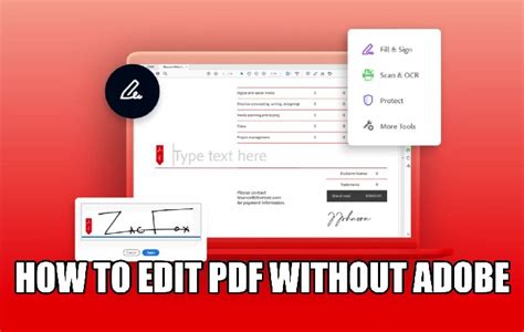 how to edit a pdf without using adobe