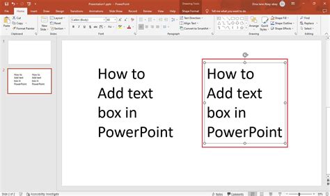 how to edit a text box in powerpoint