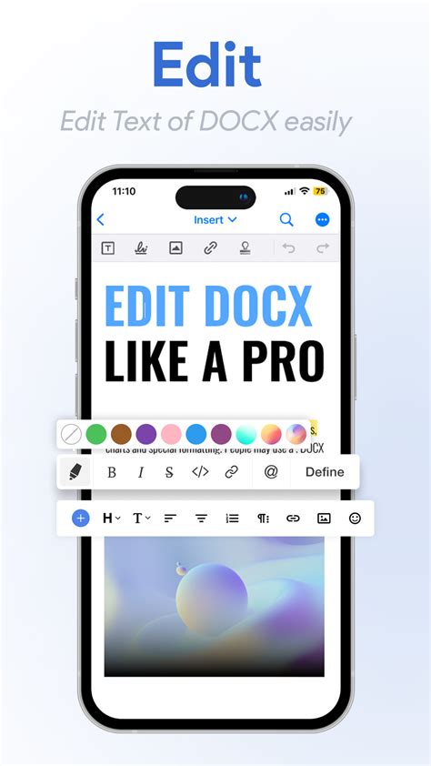 how to edit a word document on iphone free