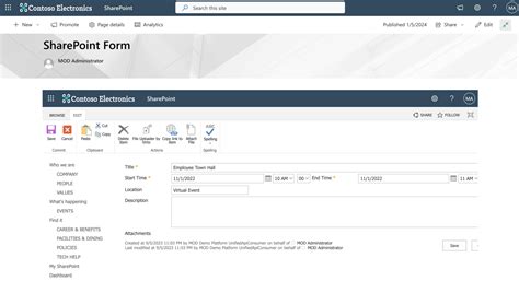 how to edit an existing form in sharepoint