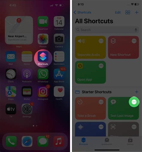 how to edit apps on iphone with shortcuts