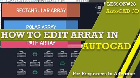 how to edit array in autocad