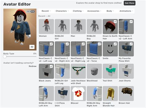 how to edit avatar on roblox website ipad