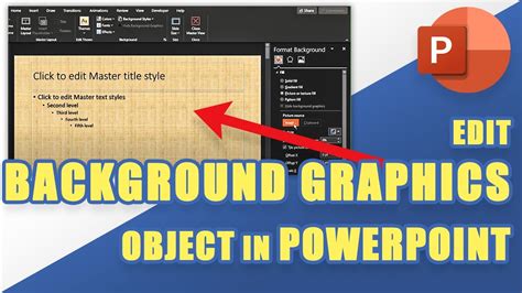 how to edit background graphics text in powerpoint