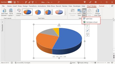 how to edit chart in powerpoint