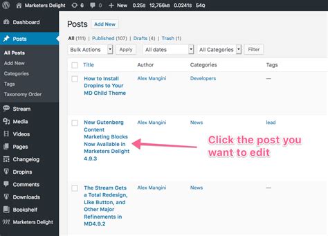 how to edit default post template in wordpress