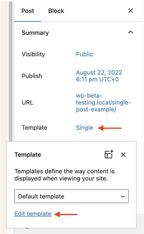 how to edit default template in wordpress
