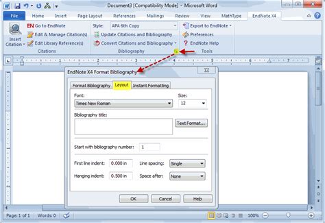 how to edit endnote bibliography in word