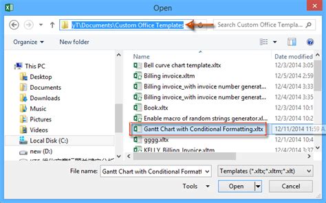 how to edit excel template file