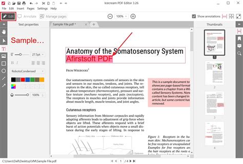 how to edit existing text in preview