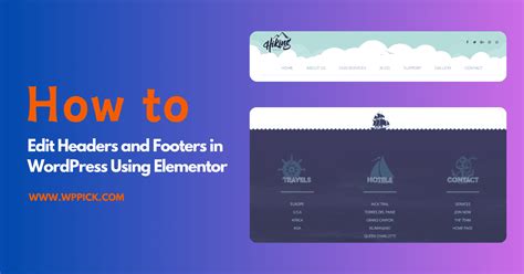 how to edit footer in wordpress elementor free