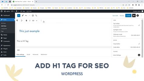 how to edit h1 tags in wordpress