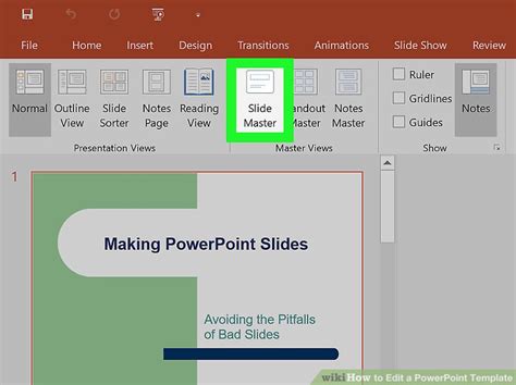 how to edit master slide template in powerpoint