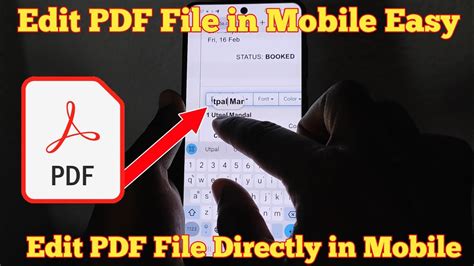 how to edit pdf file in mobile without app