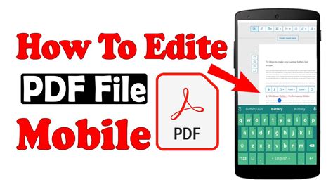 how to edit pdf file in phone for free