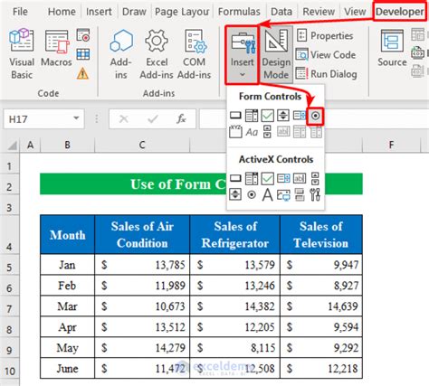 how to edit radio button in excel