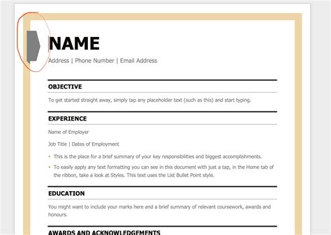 how to edit resume in word in mobile