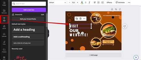 how to edit text in image on canva