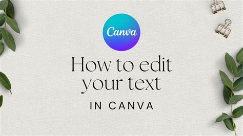 how to edit text in picture on canva