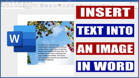 how to edit the text image in word
