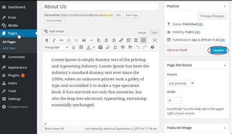 how to edit web page in wordpress