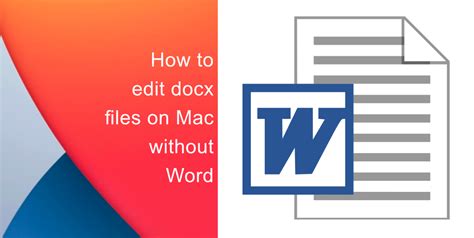 how to edit word document on mac without word