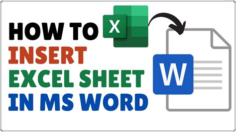 how to embed a excel sheet in word