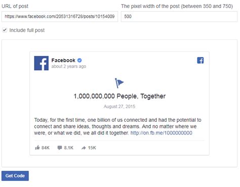 how to embed a link in a facebook post