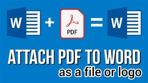 how to embed a pdf document in word as an icon