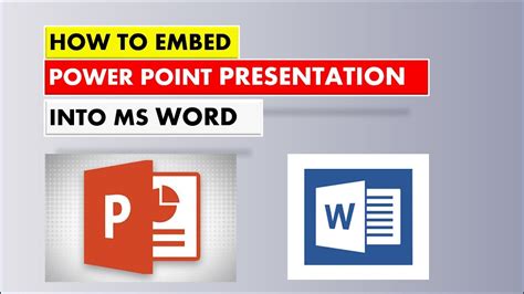 how to embed a powerpoint presentation in word