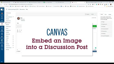 how to embed a video in canvas discussion