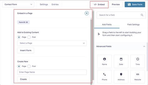 how to embed gravity forms in wordpress page
