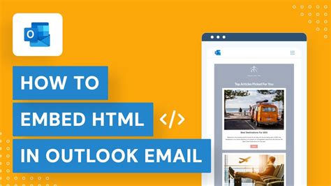 how to embed html in outlook