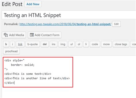 how to embed html into wordpress
