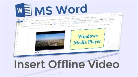 how to embed offline video in word