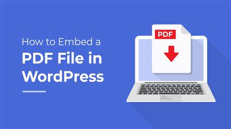 how to embed pdf file in wordpress