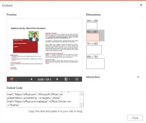how to embed powerpoint in sharepoint