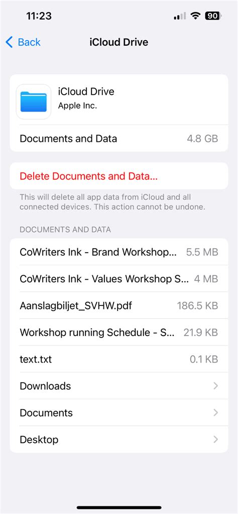 how to empty icloud storage on iphone 11